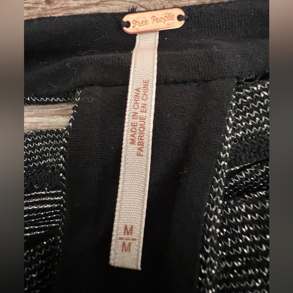 Free People Silver Black and Silver Dance Of The Night Midi Dress Size M - Picture 7 of 9